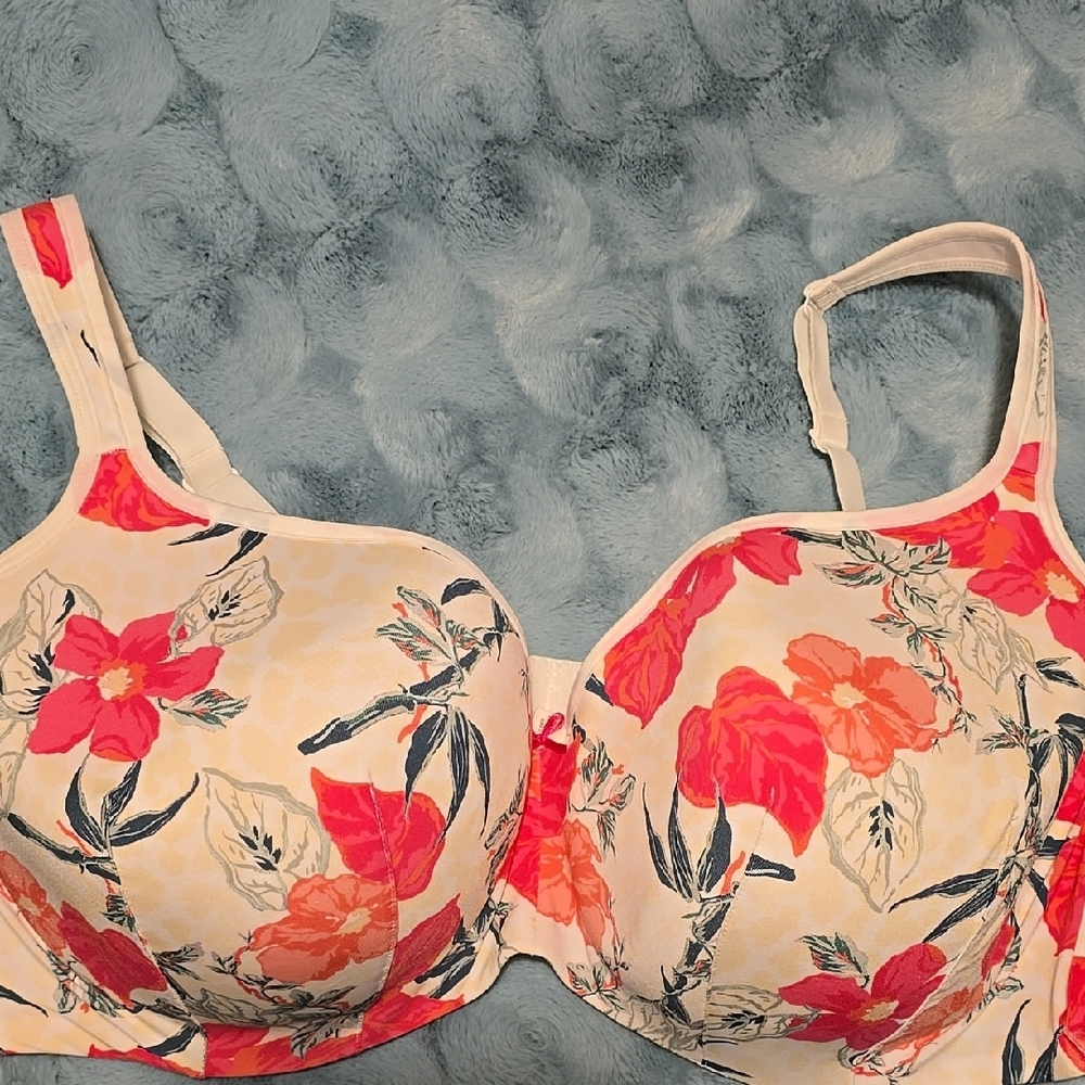 46DDD Cacique Floral Print Women's Bra